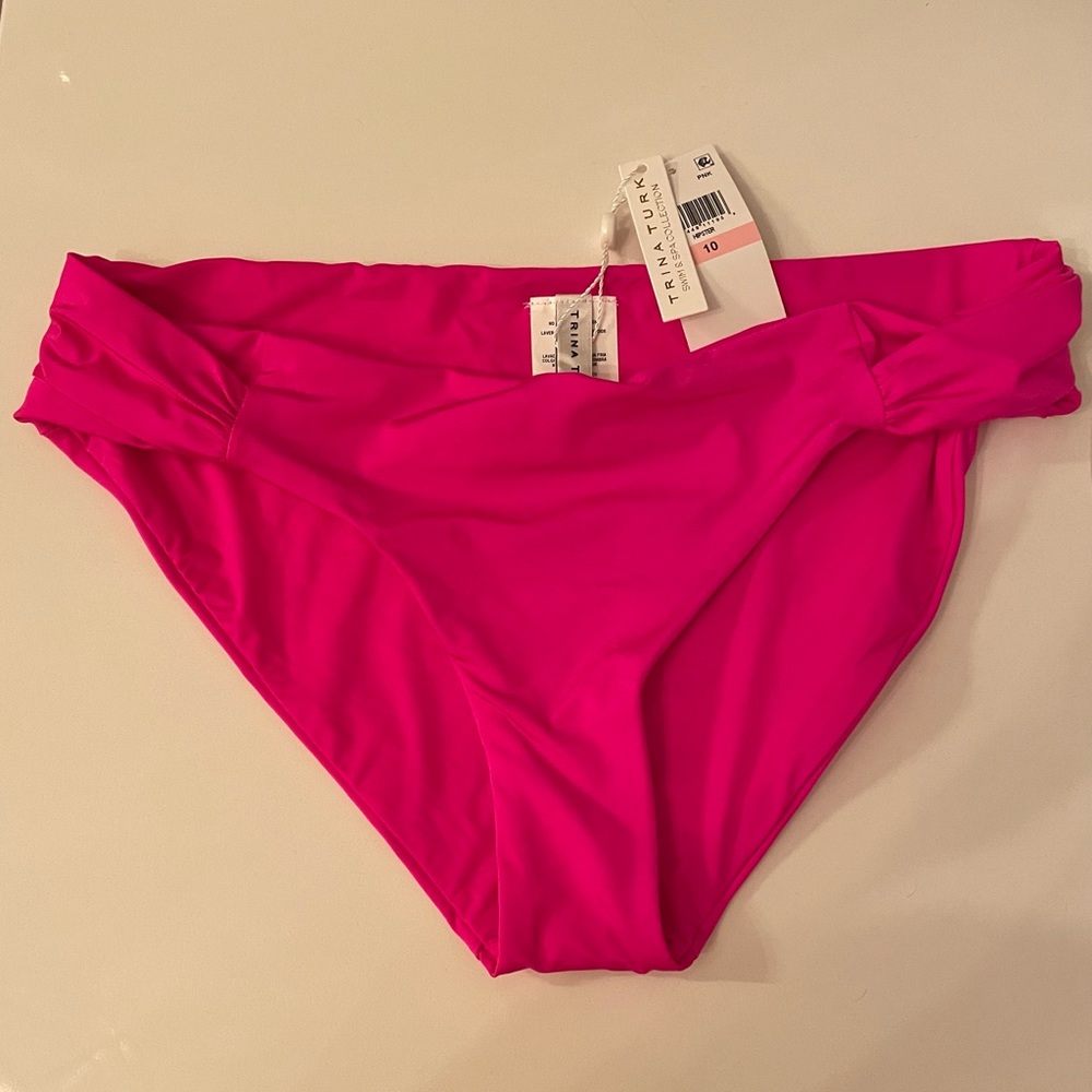 COPY - NWT Trina Turk Hipster Bikini Bottom; Electric Pink; Size 10